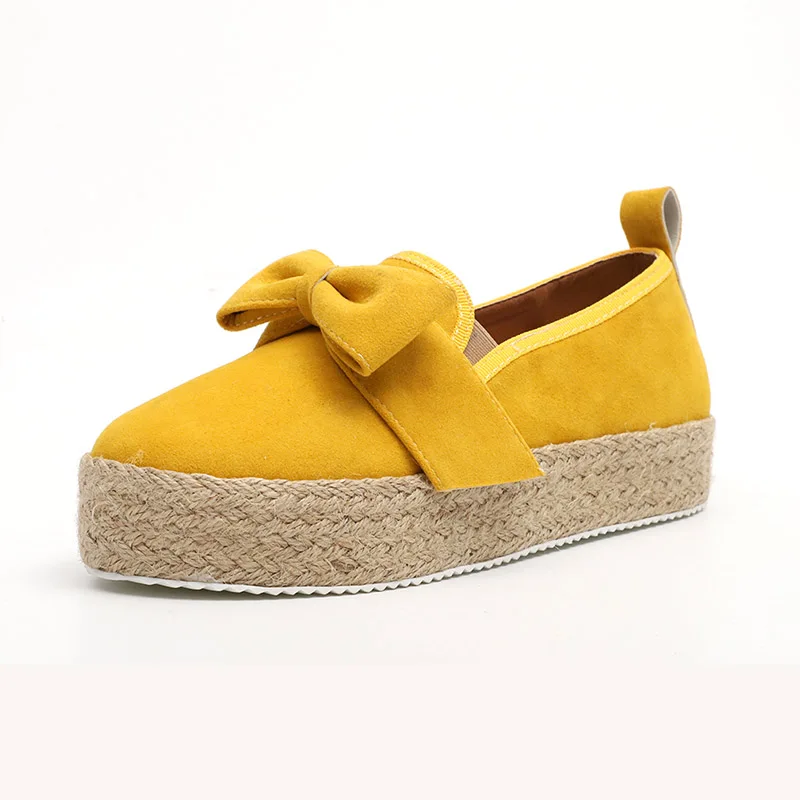 Yellow Модные женские кроссовки; дышащие лоферы; парусиновая обувь на платформе; женская обувь на толстой подошве; Вулканизированная обувь; chaussures femme - Цвет: Yellow