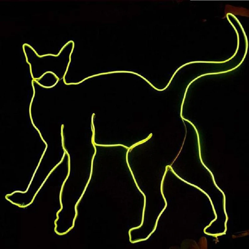 Светящиеся EL провода кабель LED неоновые рождественские танцевальные вечерние