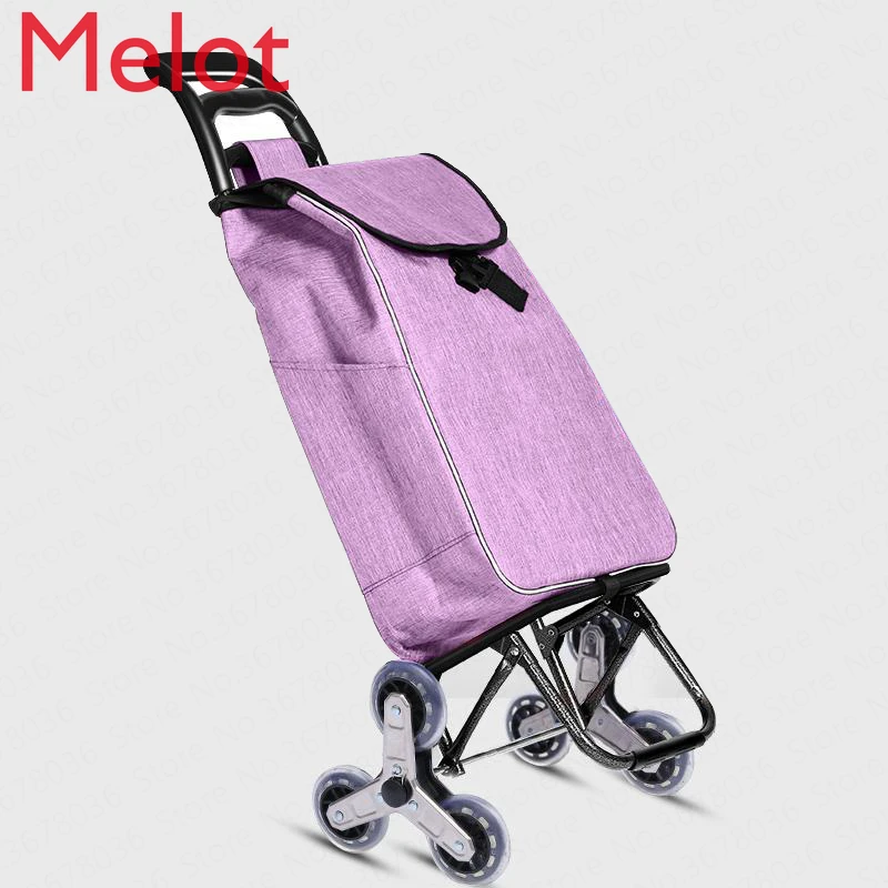 Shopping Cart Climb Stairs To Buy Food /Small Cart Old Man Supermarket Portable Folding Hand Push Luggage Hand Pull Rod Car