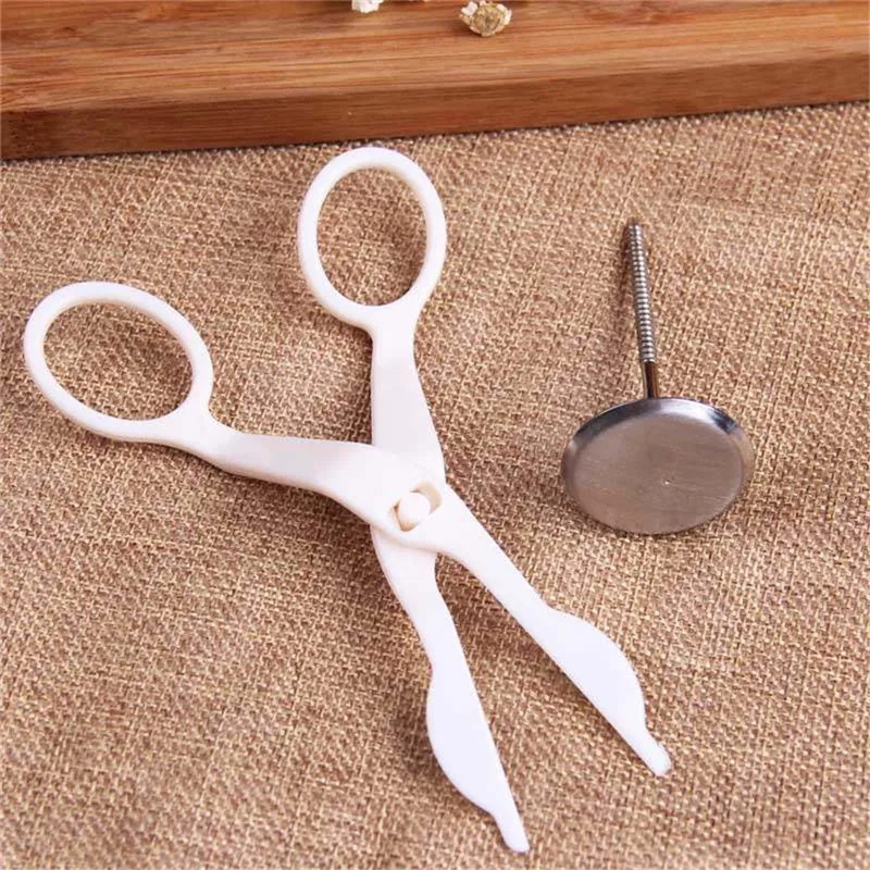 TTLIFE 2Pcs Piping Flower Scissors Nail Safety Rose Decor Lifter Fondant Cake Decorating Tray Cream Transfer Baking Pastry Tools|Украшения