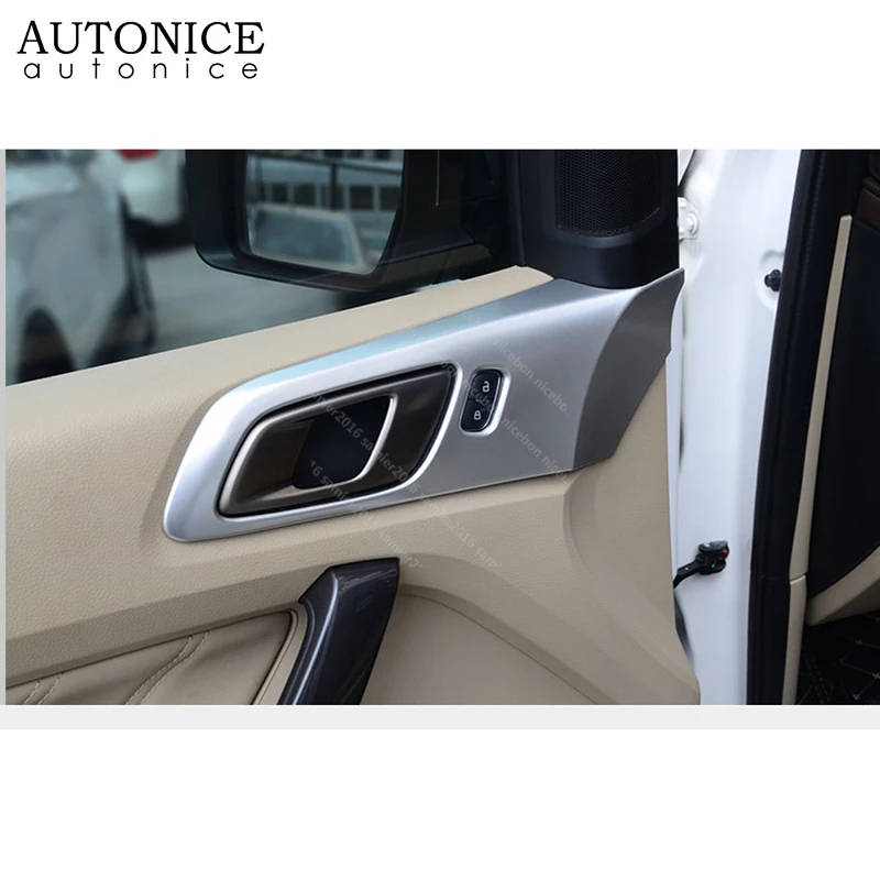 2 шт. внутренняя дверная ручка чаша рамка декоратор Крышка для Ford Ranger Everest Endeavour 2015