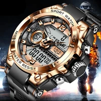sports men quartz wristwatch led dual display watches lige top luxury brand digital creative watch for men relogio masculinobox