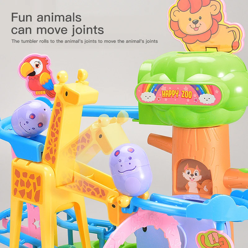Слайдер детский Интерактивная игрушка неваляшка с горкой для зоопарка детские