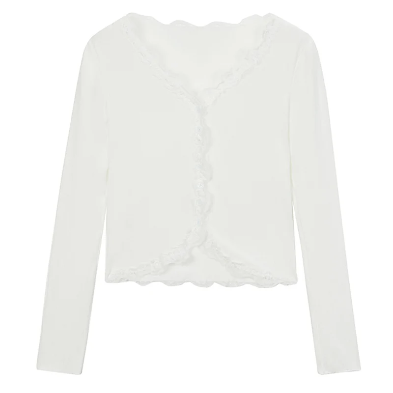 Женский однотонный кардиган на пуговицах Модный облегающий трикотажный свитер с