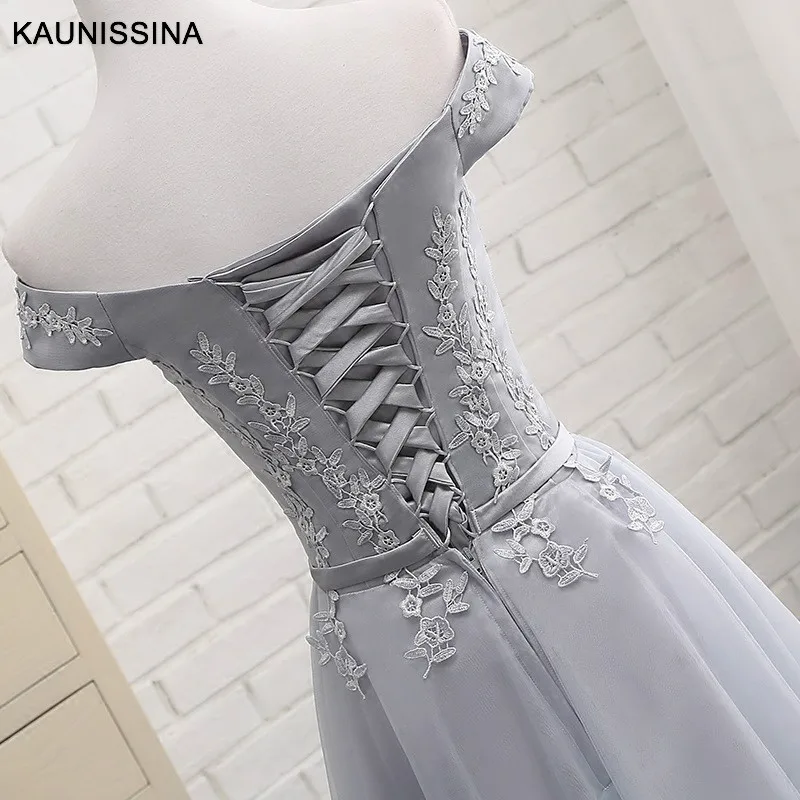 KAUNISSINA/платья подружки невесты на шнуровке с вышивкой Короткие платья средней