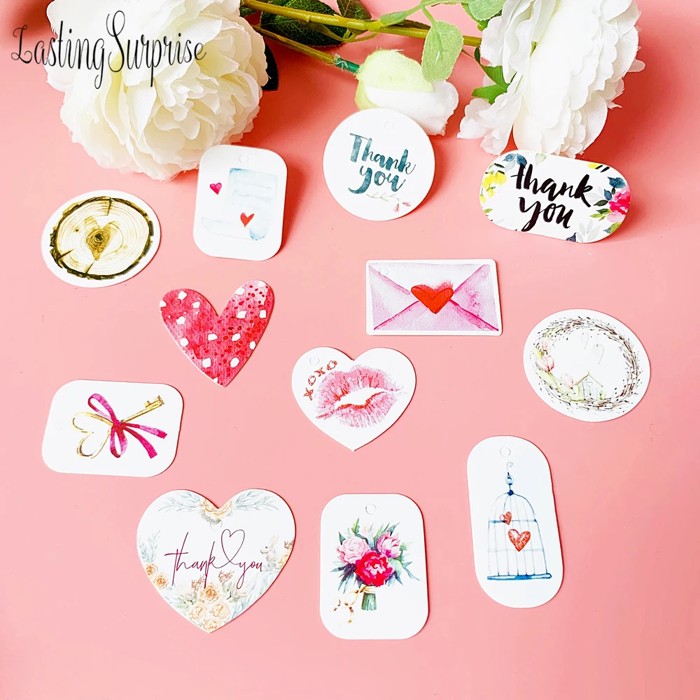 50 шт. цветочные бумажные бирки вечерние белые подарочные Подарочная коробка