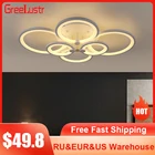 Акриловый светодиодный потолочный светильник, современная люстра для украшения гостиной, домашний декор, комнатное освещение для спальни, оссветильник ительные приборы, лампа