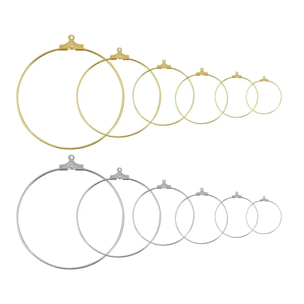 

Большие круглые серьги-кольца 30 шт./лот 25/30/35/40 мм для женщин, простые круглые серьги-кольца в стиле панк, Ювелирная фурнитура
