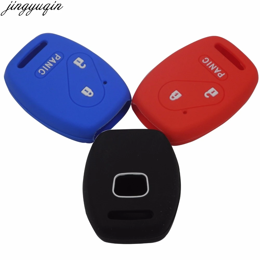 jingyuqin 2/3 Buttons Remote Car Styling Silicone Key Cover Case For Honda FIT INSIGHT Civic Accord CR V Ridgeline|honda civic case|remote