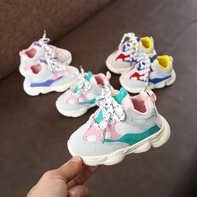 2022 Autumn Baby Girl Boy Toddler Shoes Infant Casual Running Shoes Soft Bottom Comfortable Stitching Color Children Sneaker