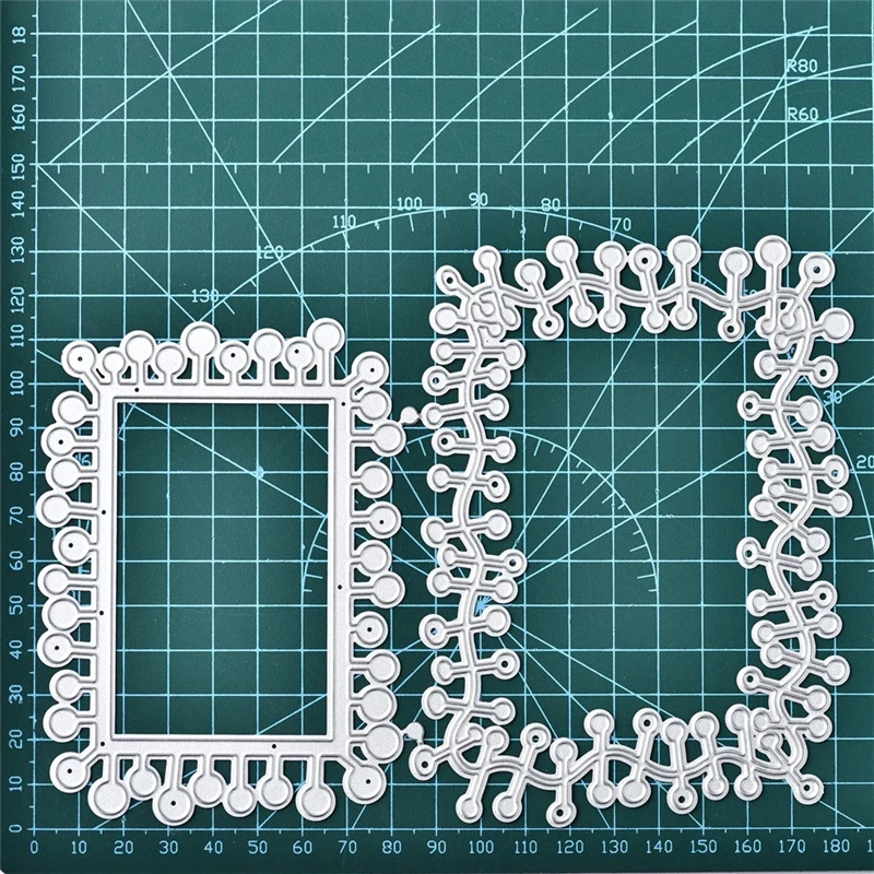 InLoveArts 2 шт прямоугольная рамка металлические режущие штампы DIY Выгравированные штампы изготовление бумажных карточек Скрапбукинг тиснение Новинка