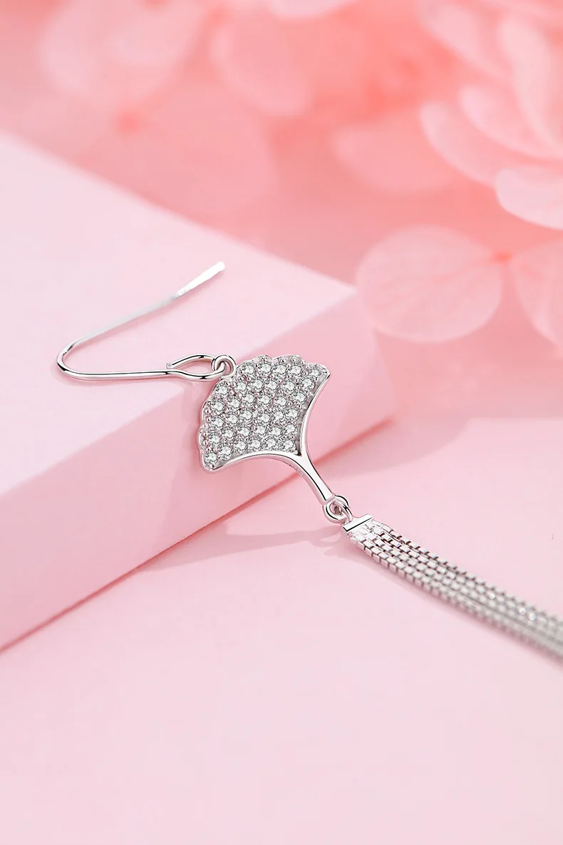 Маленькая юбка бахрома серьги для женщин кубический циркон серебро 925 классика