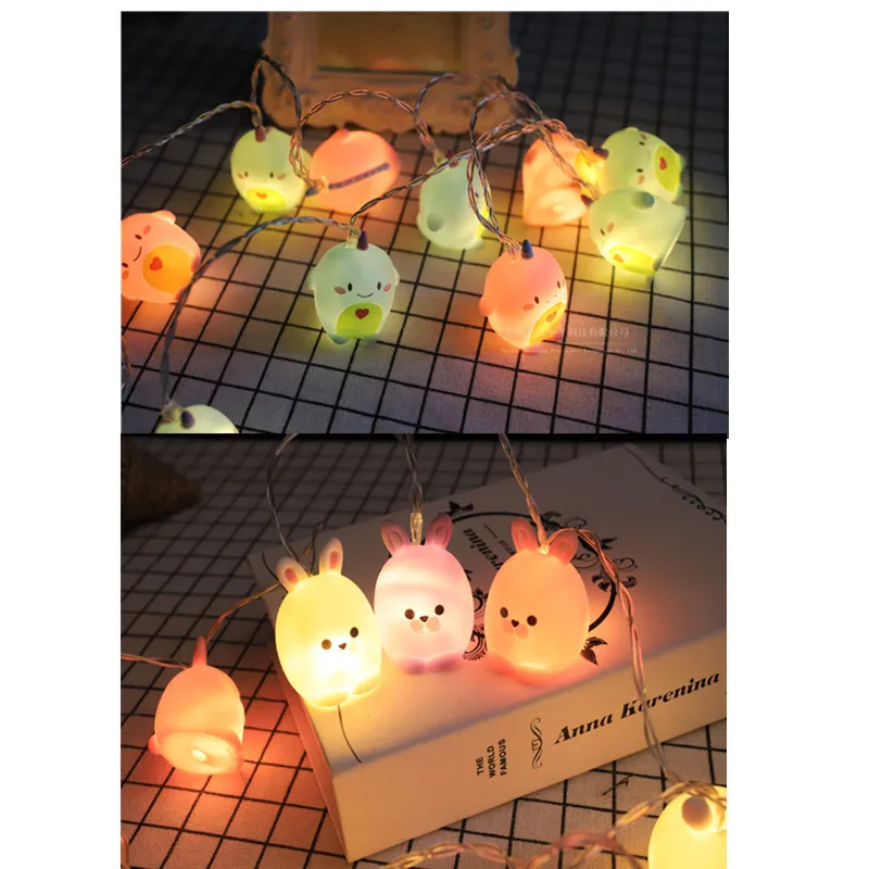 Kawaii Christmas Light String 5M dinosaur sheep Unicorn Battery USB Kid night light Holiday Party Bedroom Nursery Fairy Lights | Лампы и