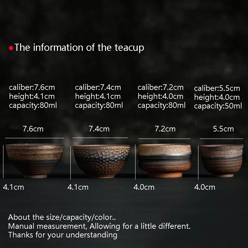 Чайная чашка керамическая японская грубая керамика маленькая чайная для кофе