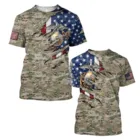 Футболка унисекс в стиле Харадзюку, рубашка с 3D принтом армии США, флага, военного флота, орела, для мужчин и женщин, 12 топов