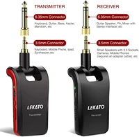 lekato ws 60 guitar wireless receiver 2 4ghz wireless guitar transmitter receiver stereo 2 in 1 plugs 6 channels guitar wireless