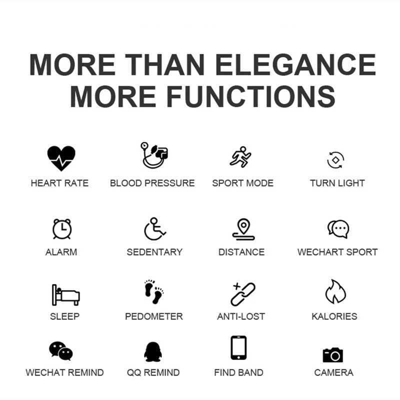 

Erilles Female Girl H8 Bracelet Waterproof Fitness Heart Rate Tracker Smart Watch For Android ios Women Pedometer Smartwatch