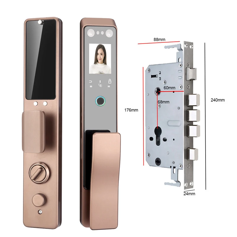 

Face Recognition Lock Keyless Smart Door Lock Digital Electronic Biometric Intelligent Access Card Unlock Palm Print Unlock