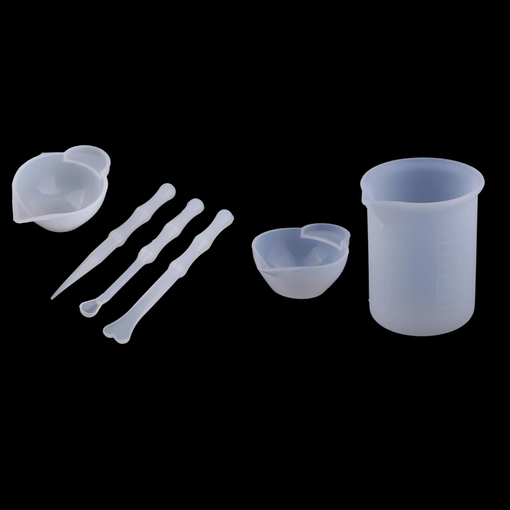 

6pcs UV Resin Color Mixing Silicone Cup Mixing Stirrers Resin Measuring Cups