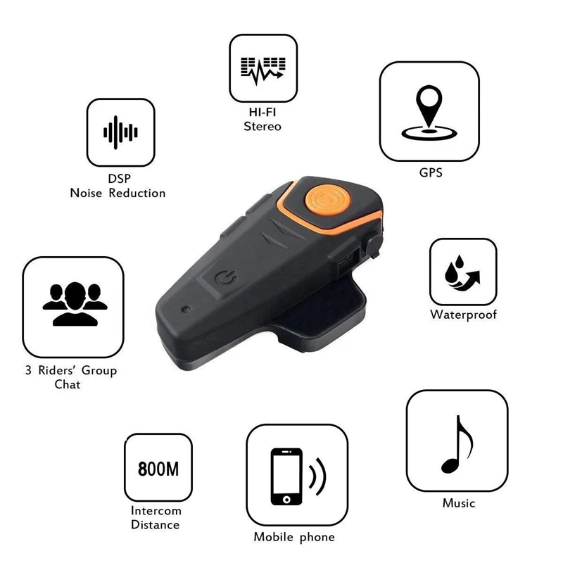 Bluetooth гарнитура для мотоциклетного шлема Интерком переносная рация внутренней