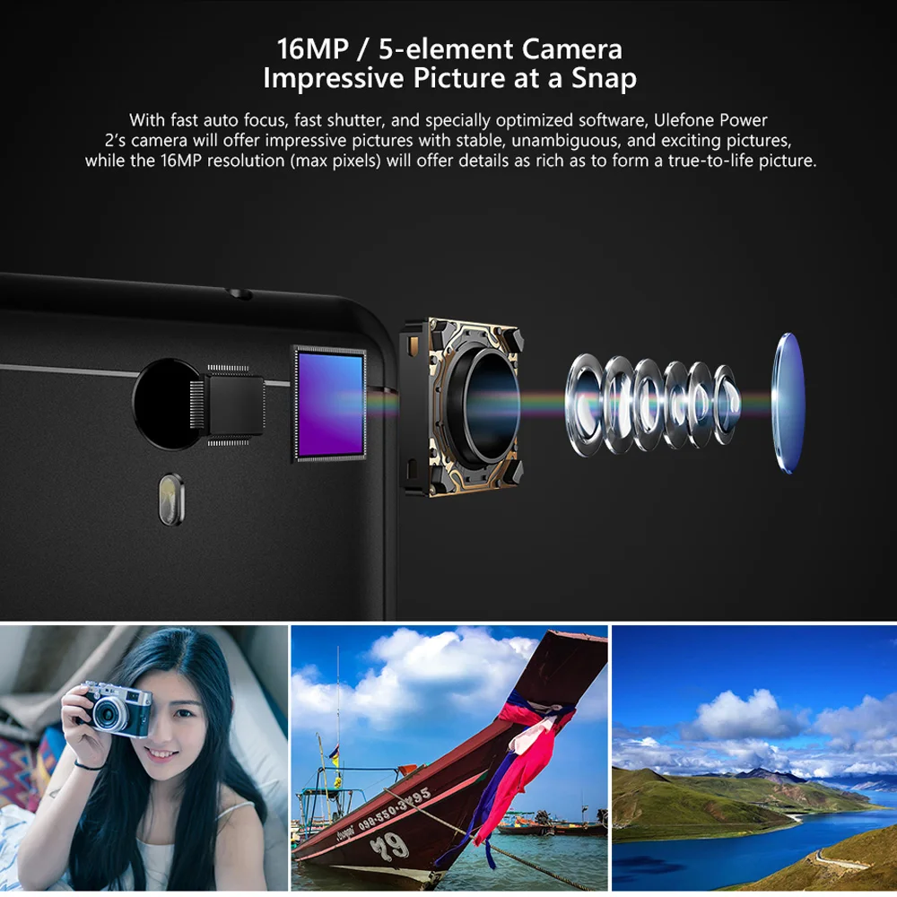 Смартфон Ulefone power 2, 4G, 5,5 дюймов, FHD, четыре ядра, Android 7,0, 4 Гб ram, 64 ГБ rom, 13,0 МП+ 8,0 МП, 6050 мАч, телефон