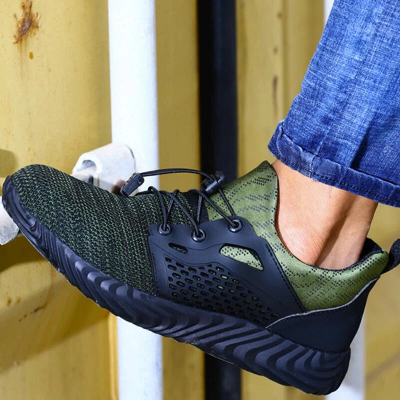 

Мужские сетчатые кроссовки со стальным носком, большие размеры