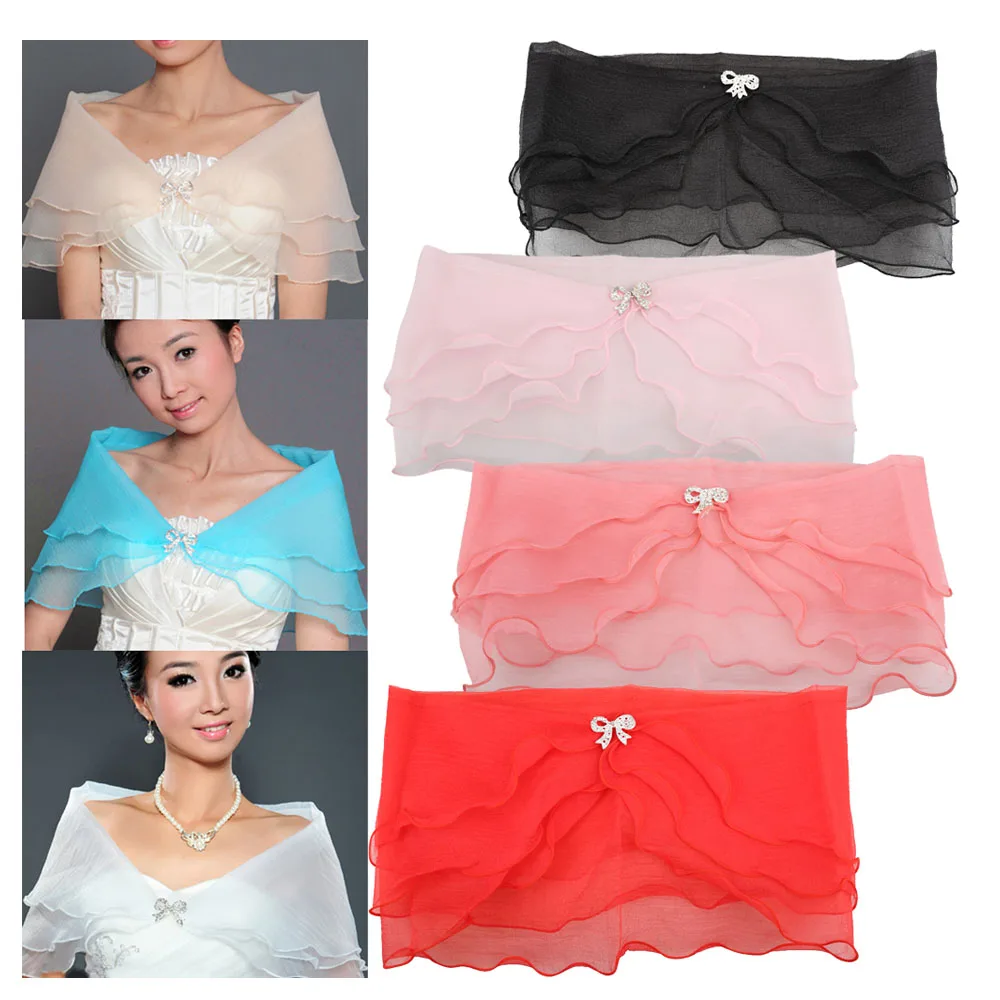 Новые Свадебные марлевые шали болеро пальто леди вечерние коктейльные органзы