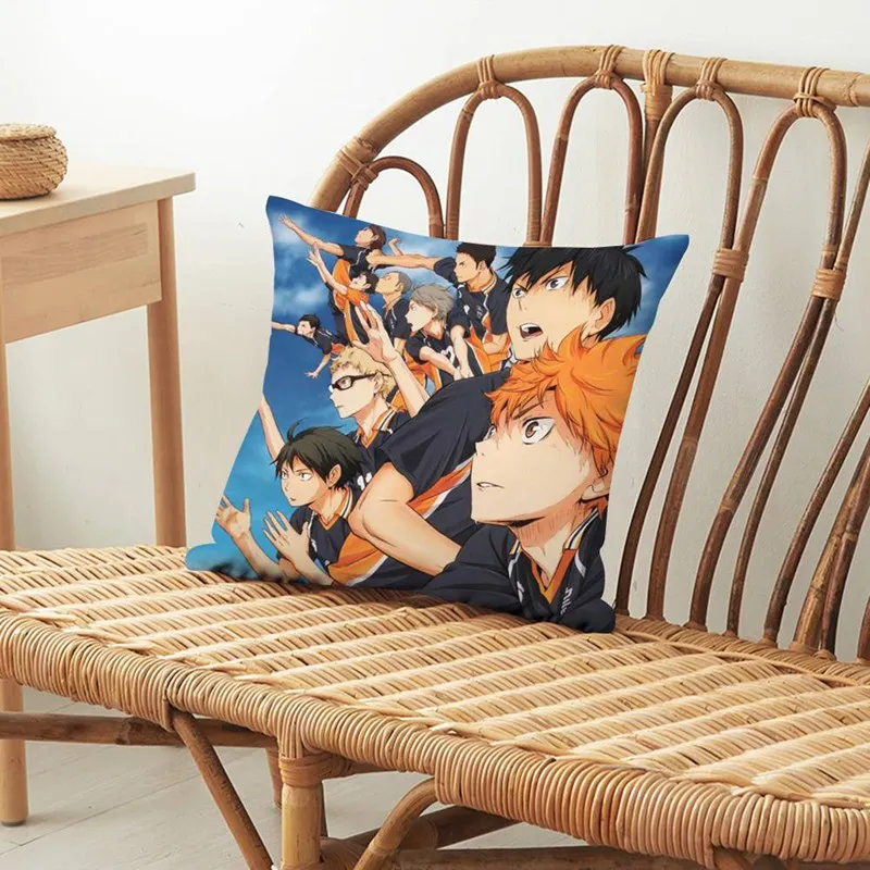 Аниме Haikyuu волейбольный мальчик мультяшный персонаж наволочка для украшения