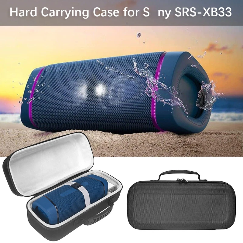 

Square Shockproof Hard Cover Protective Case Box for -Sony SRS-XB33 Extra BASS Wireless Bluetooth Speaker and Accessory