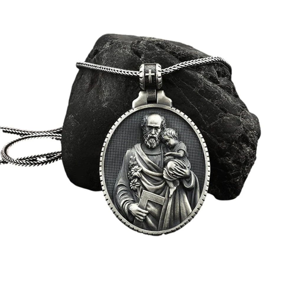 

Catholic Commemorative Medal Christian Accessories Retro Religious Pendant Necklace Hot Selling Necklace Religious Necklace