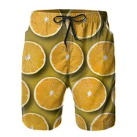 summer men beach short breathable quick dry cool sausage partyfood full printed basketball oranges male shorts