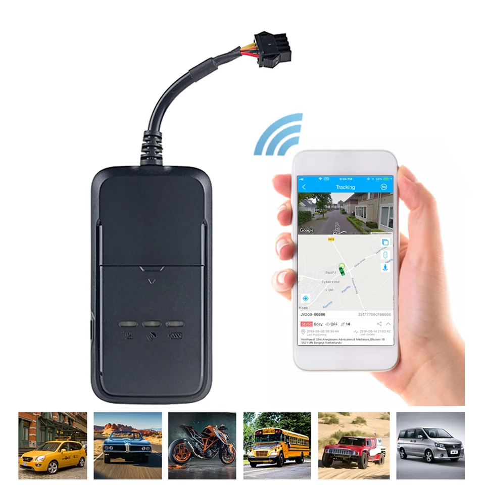 Gps трекер JV200 для автомобилей мини в режиме реального времени с защитой от кражи GPS