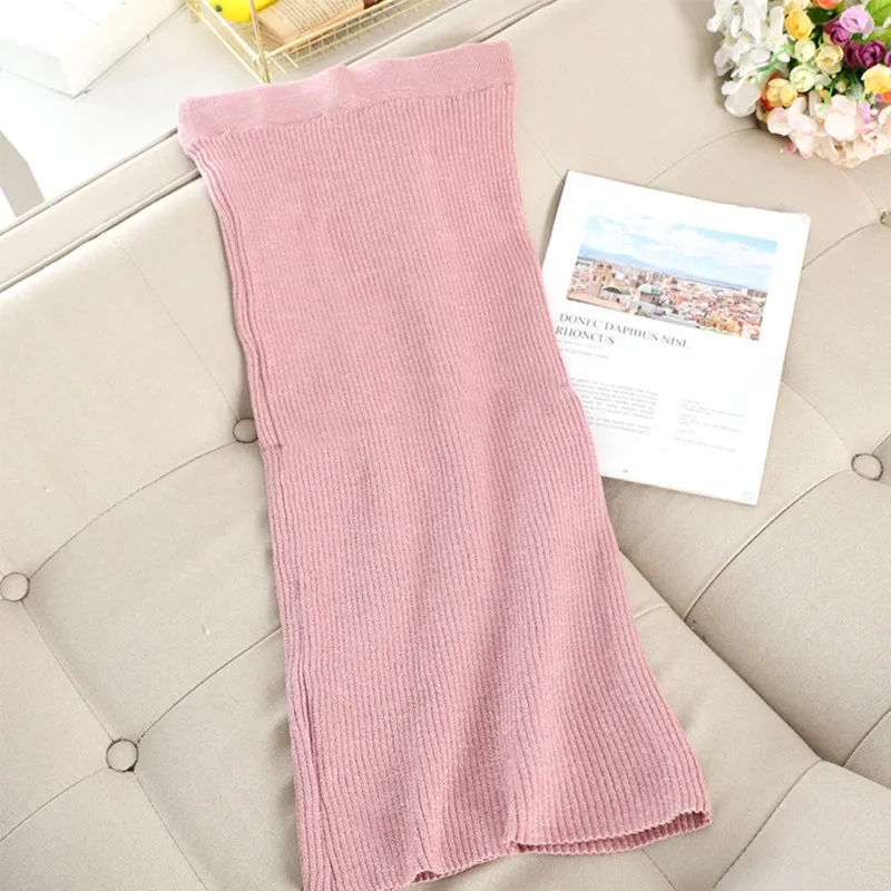 SINGRAIN женский свитер из люрекса + вязаная юбка карандаш блестящие вязаные