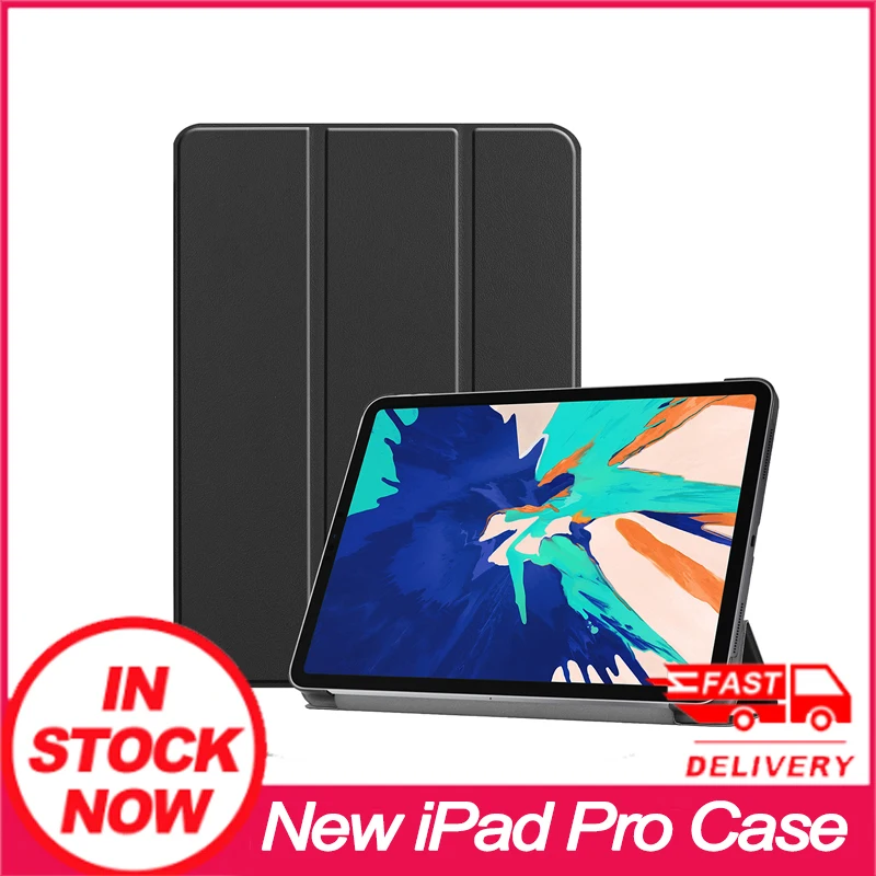 Новый чехол книжка для iPad Pro 12 9 дюйма 4 го поколения 2020 кожаный защитный смарт с