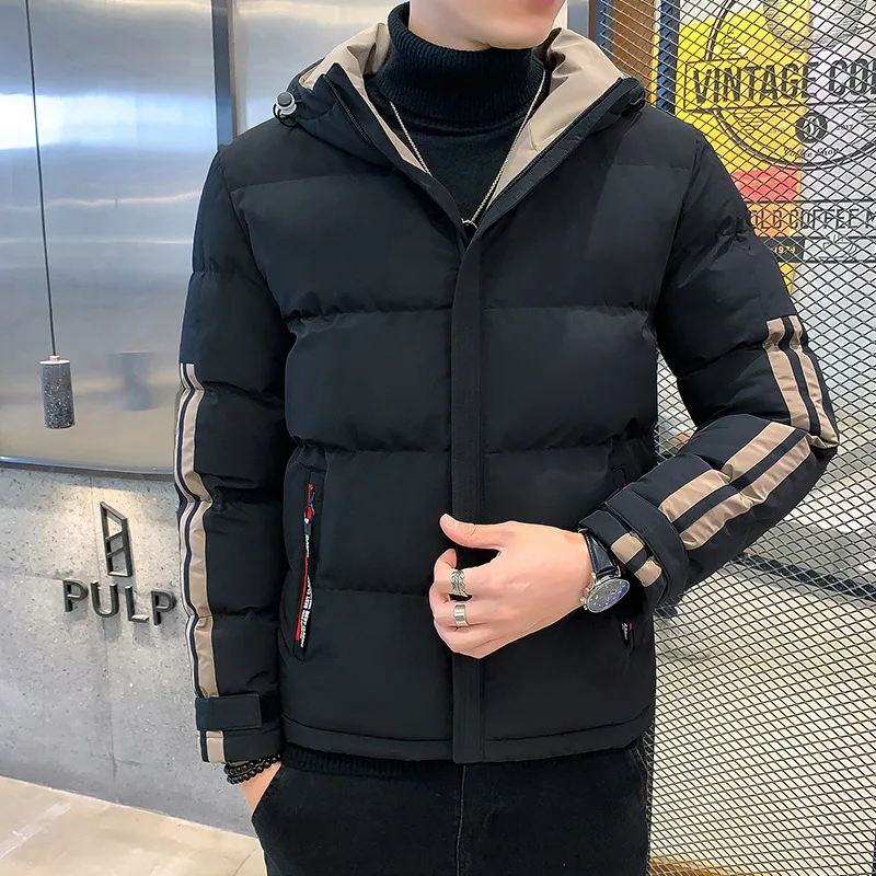 Winter Jacket Men Thick 2021 Hooded Warm Cotton Overcoats Mens Patchwork Parka and Coats Windbreaker Parkas Male Overcoats 4XL