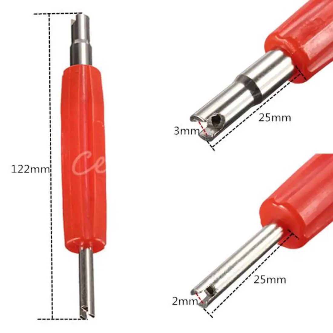 

1/2/3/5Pack Optional 122mm Length Valve Stem Core Remover Tire Repair Install Tool Screwdriver For Car Truck Bike