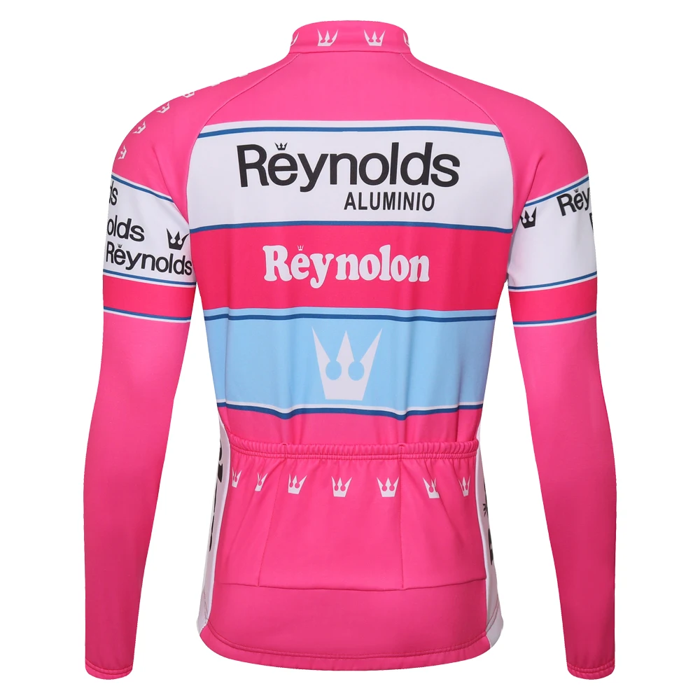 Веломайка Рейнольдс с длинным рукавом Мужская Ретро-одежда для велоспорта