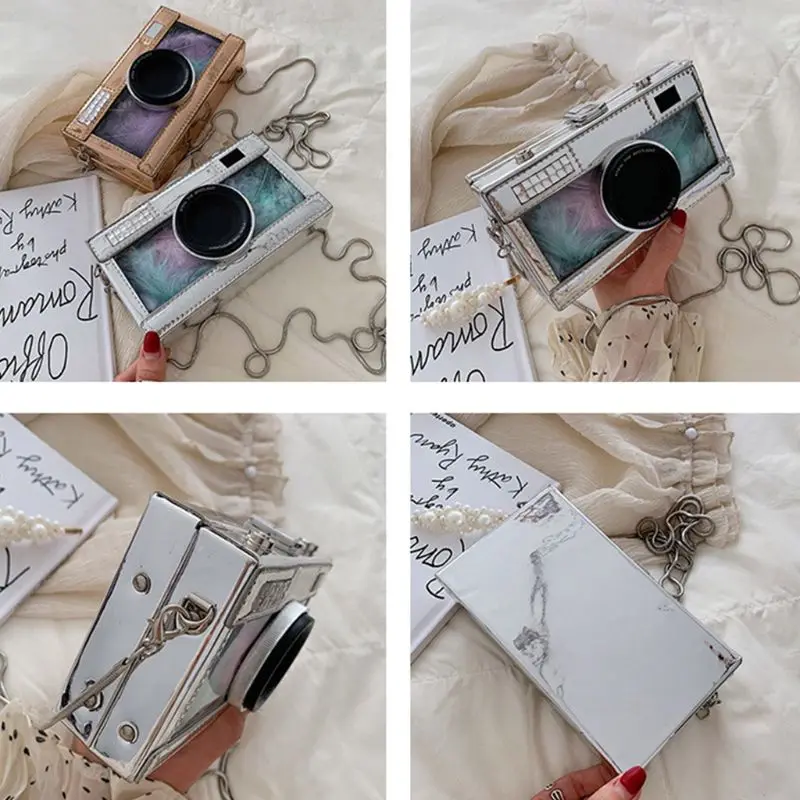 

Women Girl Camera Shaped PU Leather Handbag Shoulder Messenger Crossbody Bag Satchel Tote Purse J60D