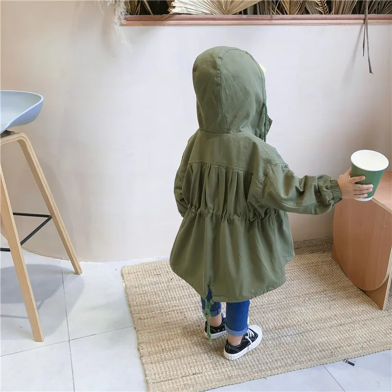 Осень 2019 новый детский Повседневный хлопковый плащ с длинными рукавами для