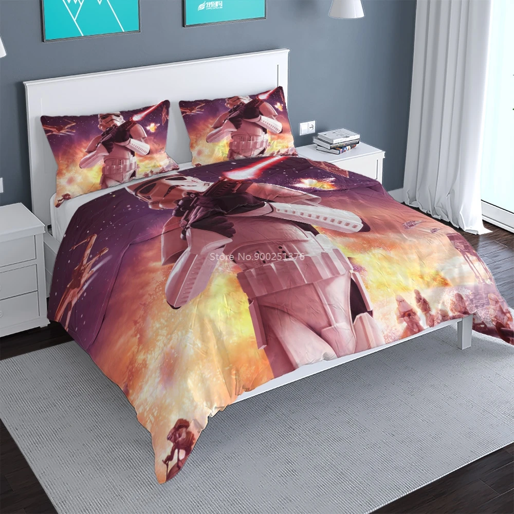 

3D Printed Disney Star Wars Bedding Set Queen King Size Quilt Cover Pillowcase Set Comfortable Duvet Cover Set for Home Bedroom