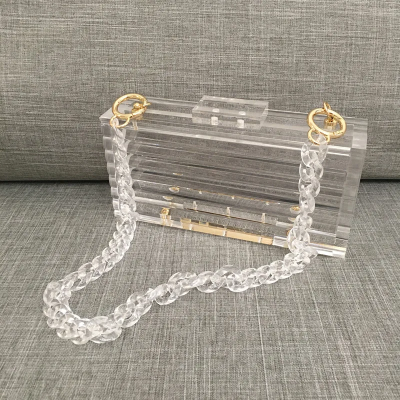 

Bags For Women 2020 Transparent Clear Acrylic Purses Handbags Bolsos Designer Shoulder Baguette Bolsa Feminina Evening Bag