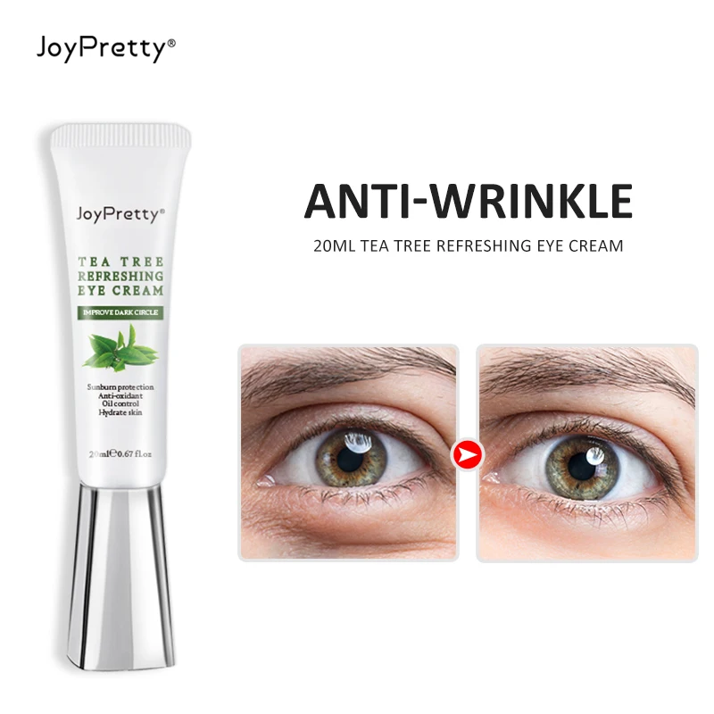 

Tea Tree Anti Dark Circle Eye Cream Eye Bags Wrinkle Cream Skin Treatment Oil Control Refreshing Eye Care For Female Cosmetics