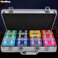 36 200pcs square clay poker chips sets texas holdem poker chips large denomination with suitcase wholesale free shipping 32g