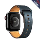 Ремешок кожаный для Apple watch, спортивный браслет для смарт-часов iWatch Series 3 4 5 6 se, 44 мм 40 мм 42 мм 38 мм 44 мм