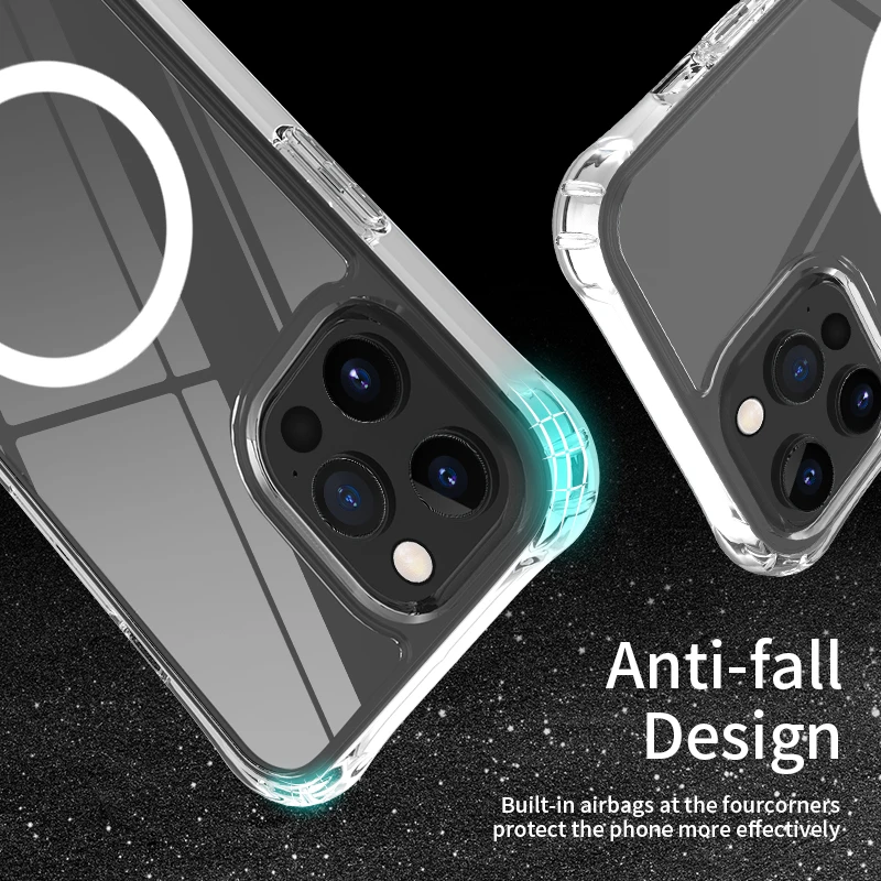 

Magsafe Original Clear Magnetic Case & Bag For iPhone 12 Pro Max Card Holder Phone Cover Transparent iPhone 12 Mini Case Leather