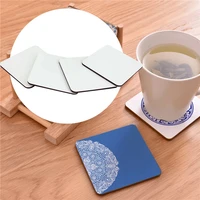 10pcs blank coaster board sublimation printing cup pad tea coffee holder for machine heat press 9 5cm kitchen diy accessaries