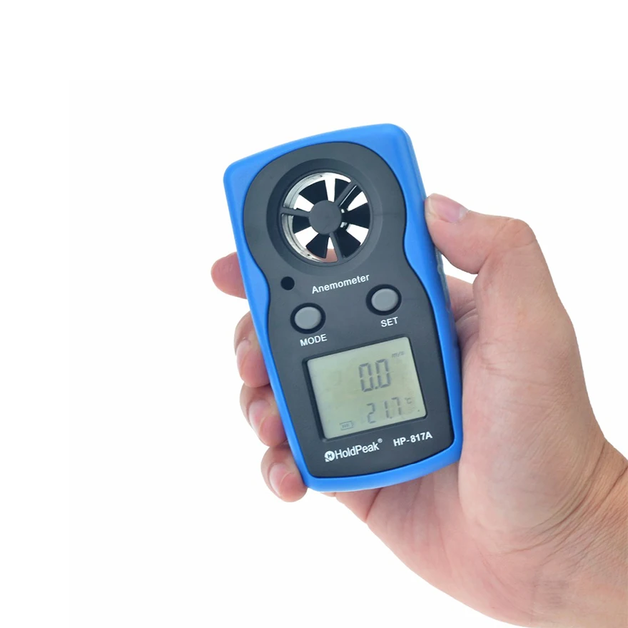 Анемометр Портативный Anemometro термометр HP-817A ветер Скорость измерителем влажности