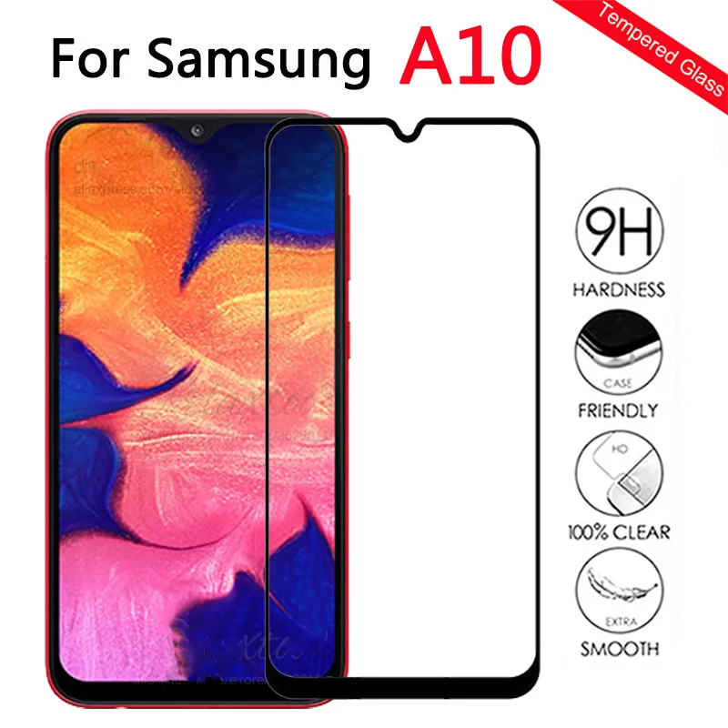 

2PCS Full Gule Cover Glass for Samsung Galaxy A10 6.2" SM-A105F A105G A105M Screen Protector Tempered Glass Protective Film