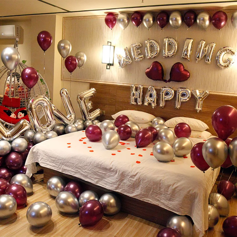 10 шт 12 дюймов металлические латексные шары 40 фольгированные с надписью любовь