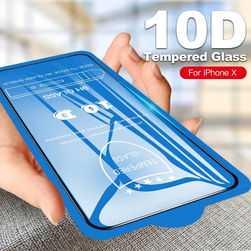 10D Новинка защитное стекло с полным покрытием для iPhone 11 Pro Max 2019 HD Защита экрана XS X